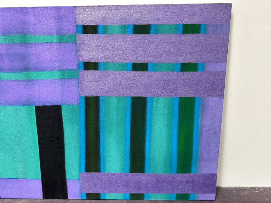 Gerrit Greve (1948-2024, Cardiff by the Sea, CA) Original Acrylic Sand Painting On Canvas Titled 'Fantasy Christmas' Signed Verso 72' X 45' Estimate $3,240 - $4,050 [Photo 4]