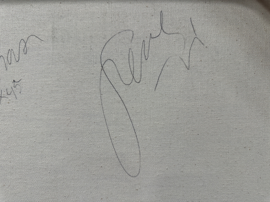 Gerrit Greve (1948-2024, Cardiff by the Sea, CA) Original Acrylic Sand Painting On Canvas Titled 'Fantasy Christmas' Signed Verso 72' X 45' Estimate $3,240 - $4,050 [Photo 9]