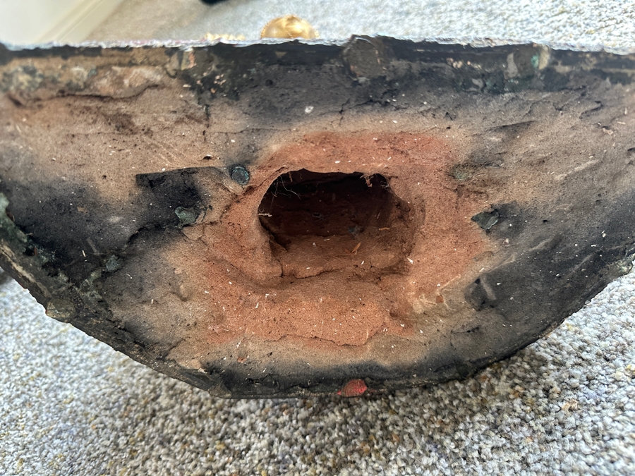 Just Added - Antique Thai Gilt Bronze Seated Meditation Buddha With Wooden Stand 21'H [Photo 16]