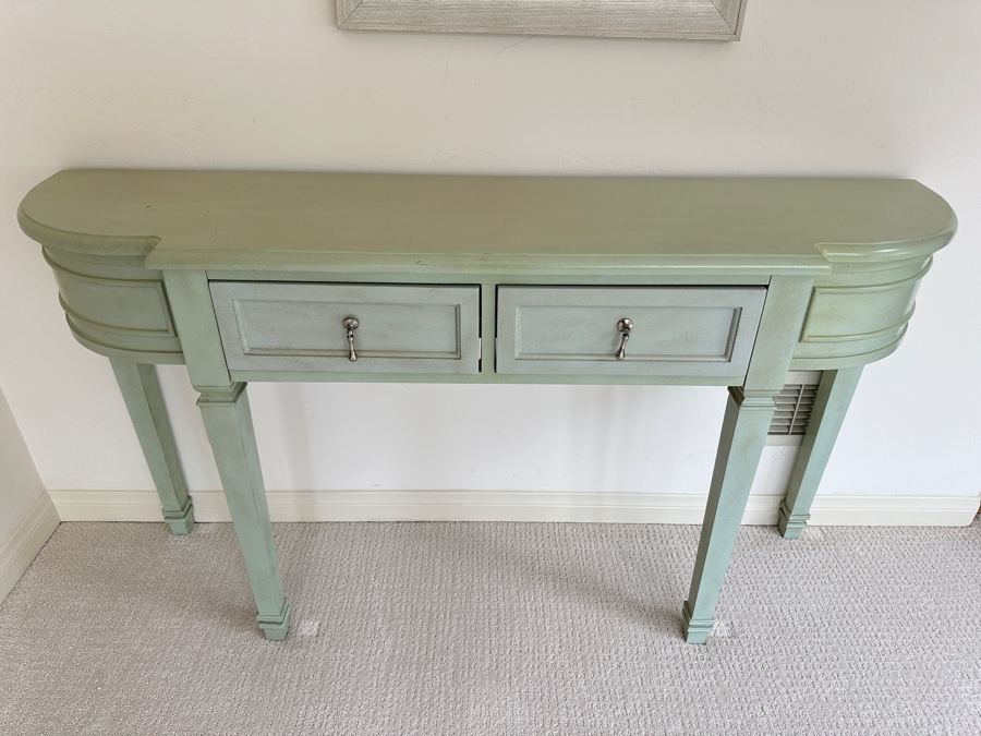 Just Added - Wooden 2-Drawer Console Table 59W X 14.5D X 33H [Photo 2]