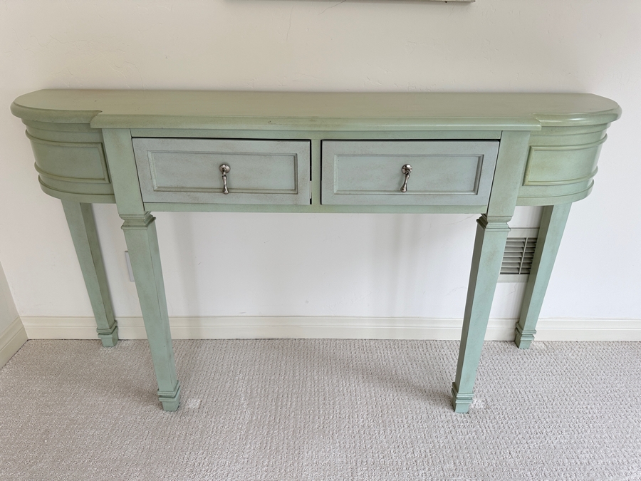 Just Added - Wooden 2-Drawer Console Table 59W X 14.5D X 33H [Photo 1]