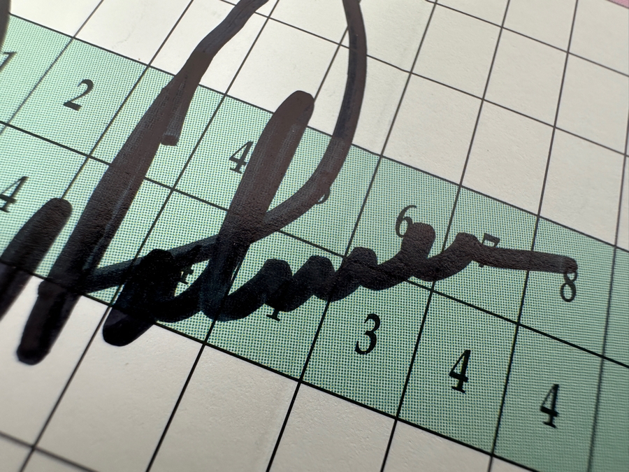 Just Added - Arnold Palmer Autographed Golf Score Card From The Resort Semiahmoo Golf Course In Blaine, WA 12' X 6' [Photo 5]