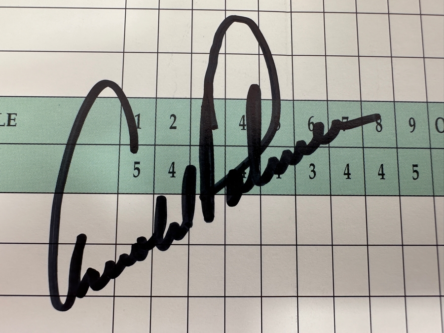 Just Added - Arnold Palmer Autographed Golf Score Card From The Resort Semiahmoo Golf Course In Blaine, WA 12' X 6' [Photo 3]