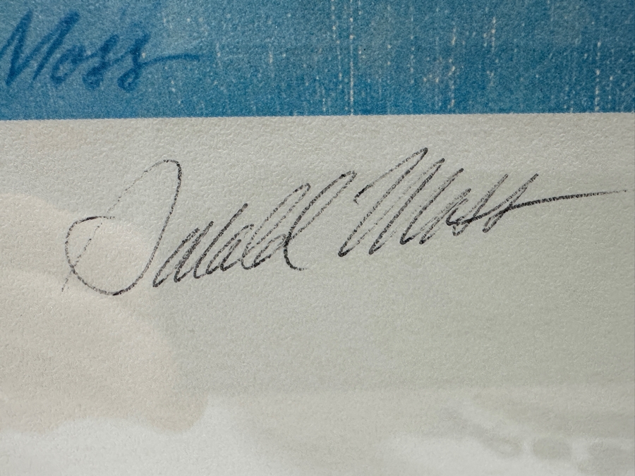 Just Added - Hand Signed Donald Moss Lithograph Titled 'Arnold Palmer On The 12th Green' At The 1960 U.S. Open Golf Championship 27.5 X 22 Framed 36 X 30.5 [Photo 8]