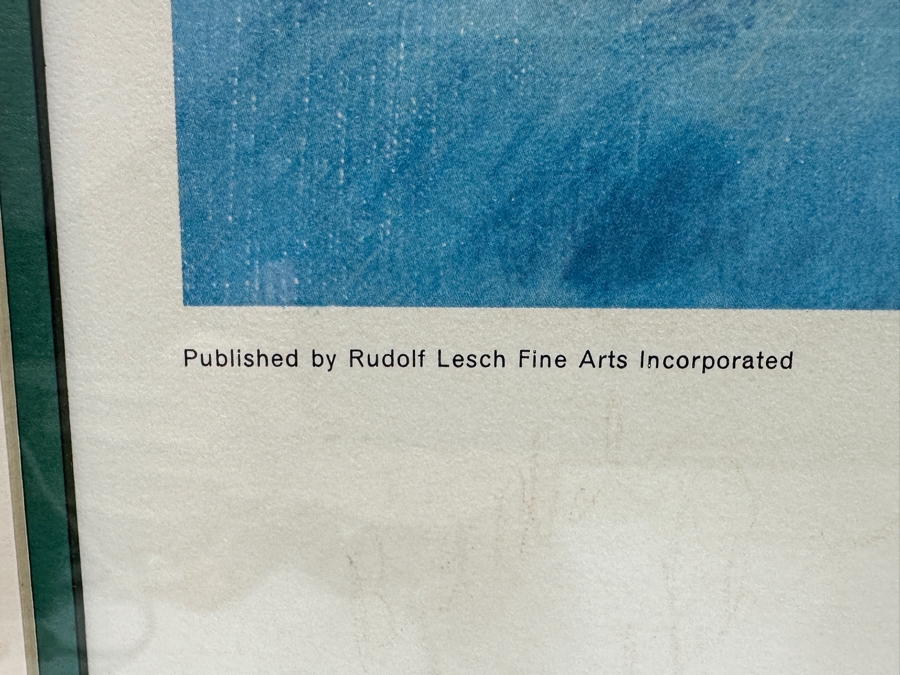 Just Added - Hand Signed Donald Moss Lithograph Titled 'Arnold Palmer On The 12th Green' At The 1960 U.S. Open Golf Championship 27.5 X 22 Framed 36 X 30.5 [Photo 9]