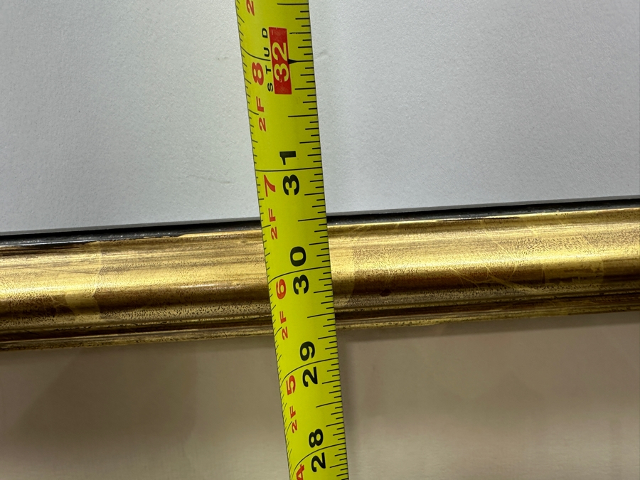 Just Added - Hand Signed Donald Moss Lithograph Titled 'Arnold Palmer On The 12th Green' At The 1960 U.S. Open Golf Championship 27.5 X 22 Framed 36 X 30.5 [Photo 11]