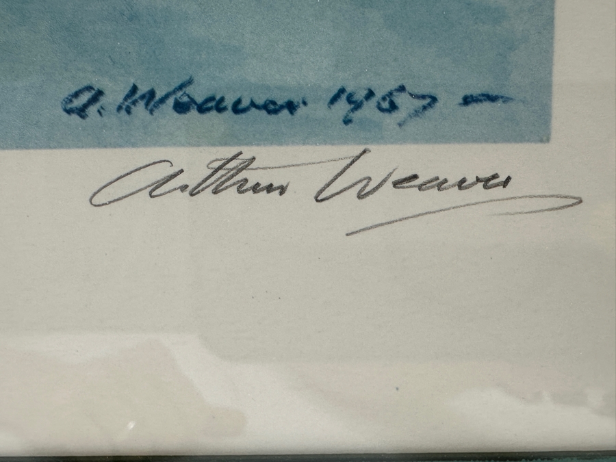 Just Added - Vintage 1968 Hand Signed Arthur Weaver Print With Hand Drawn Illustration Titled '18th Green Royal & Ancient' With Winner Gay Brewer, USA Putting 24 X 18 Framed 32.5 X 28 [Photo 6]