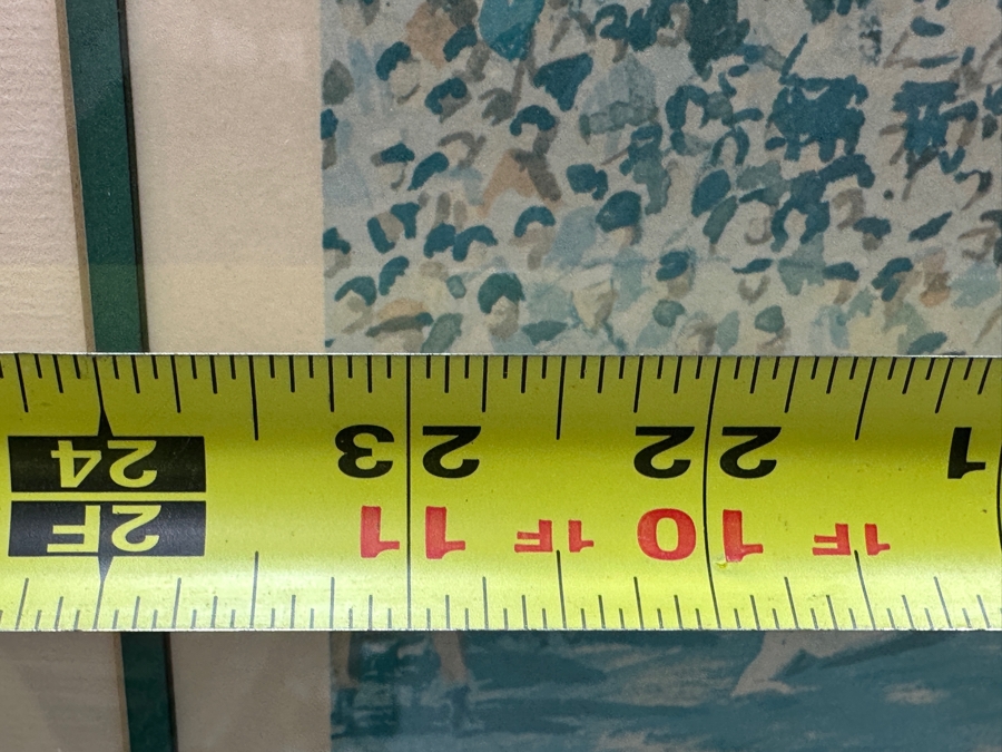 Just Added - Vintage 1969 Hand Signed Arthur Weaver Print With Hand Drawn Illustration Titled 'The Masters, 1968' With Bob Goalby Making The Final Putt To Win 24 X 18 Framed 32.5 X 28 [Photo 11]