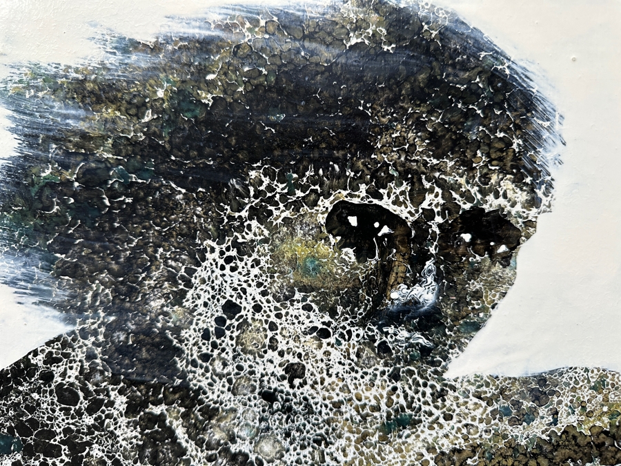 Just Added - Gerrit Greve (1948-2024, Cardiff by the Sea, CA) Original Acrylic Painting On Canvas Titled 'The Monkey People' Signed Upper Right 30' X 32.5' Estimate $975 - $1,219 [Photo 4]