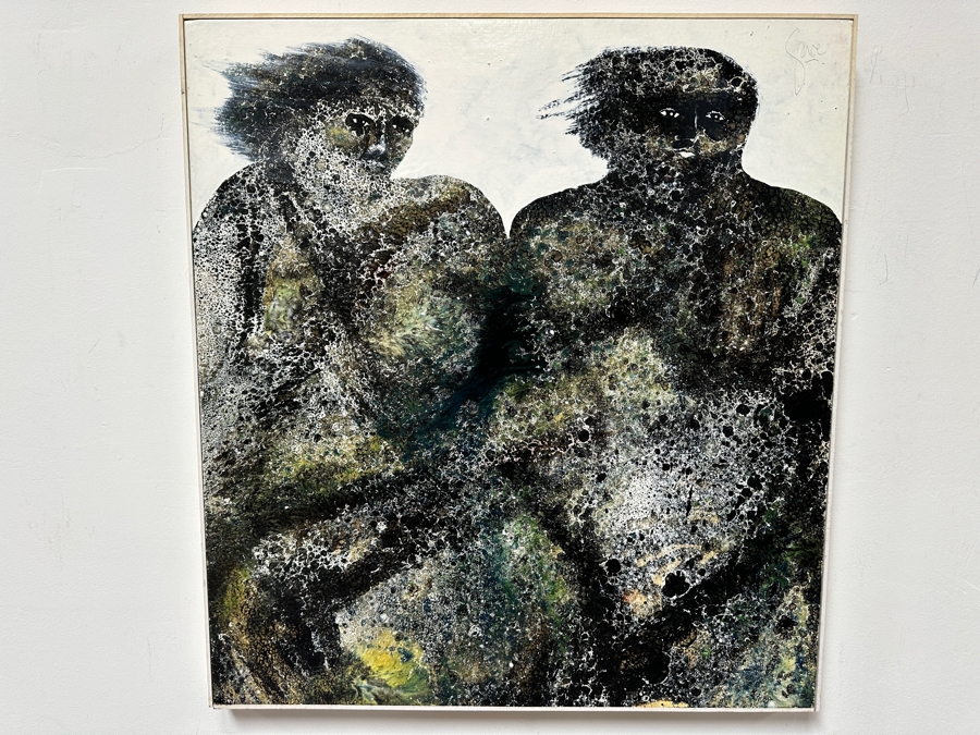 Just Added - Gerrit Greve (1948-2024, Cardiff by the Sea, CA) Original Acrylic Painting On Canvas Titled 'The Monkey People' Signed Upper Right 30' X 32.5' Estimate $975 - $1,219 [Photo 3]