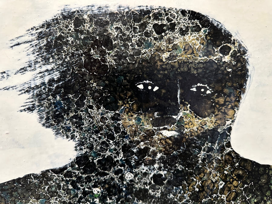 Just Added - Gerrit Greve (1948-2024, Cardiff by the Sea, CA) Original Acrylic Painting On Canvas Titled 'The Monkey People' Signed Upper Right 30' X 32.5' Estimate $975 - $1,219 [Photo 5]