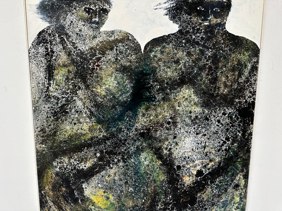 Just Added - Gerrit Greve (1948-2024, Cardiff by the Sea, CA) Original Acrylic Painting On Canvas Titled 'The Monkey People' Signed Upper Right 30' X 32.5' Estimate $975 - $1,219 [Photo 10]