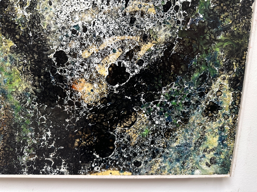 Just Added - Gerrit Greve (1948-2024, Cardiff by the Sea, CA) Original Acrylic Painting On Canvas Titled 'The Monkey People' Signed Upper Right 30' X 32.5' Estimate $975 - $1,219 [Photo 8]