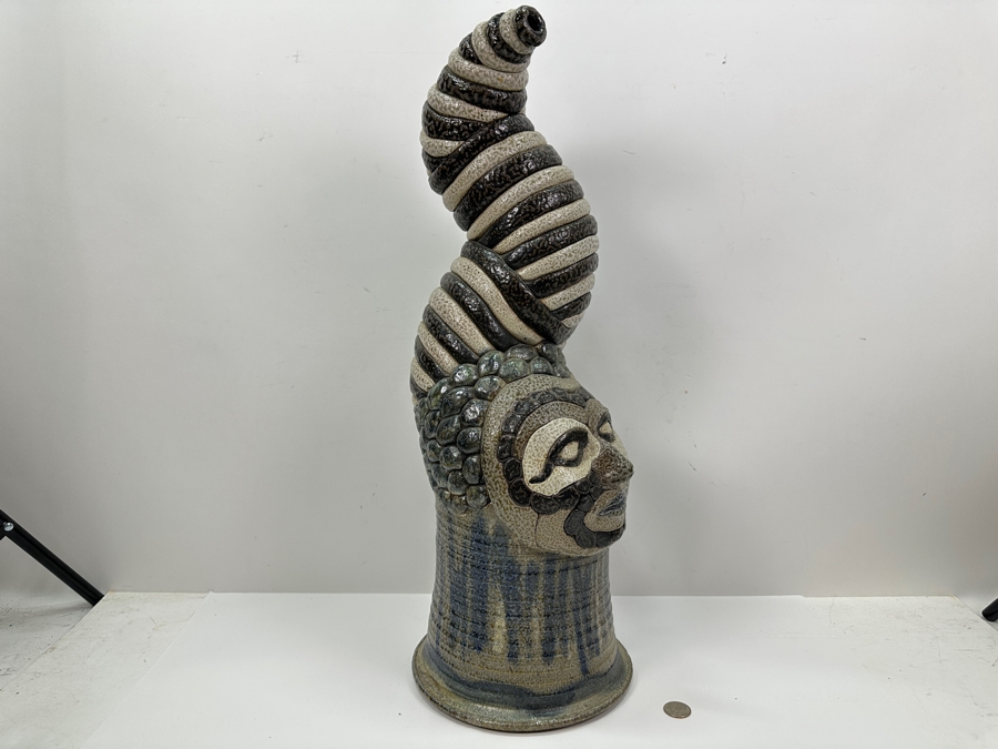 Just Added - John Raggio Original Large Sculptural Art Pottery Figure From Gerrit Greve's Personal Collection 24.5'H [Photo 7]