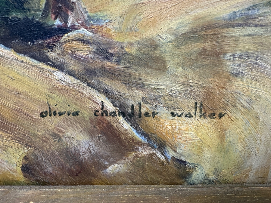 Just Added - Olivia Chandler Walker Original Plein Air Oil Painting On Board 11.5W X 19.5H Framed 14 X 22.5 [Photo 4]