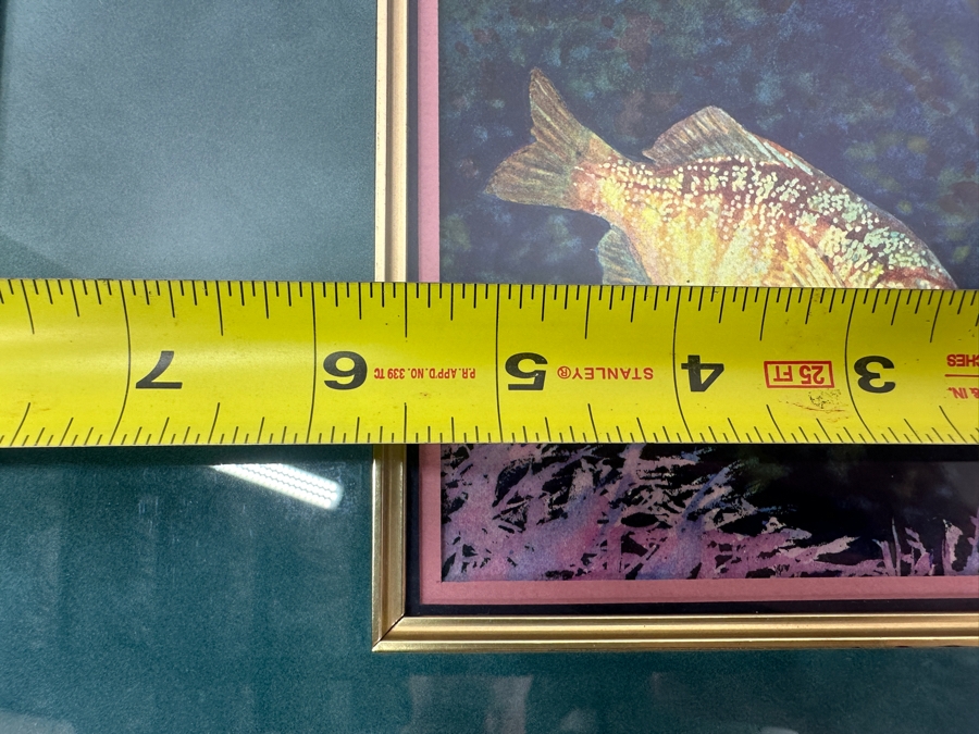 Just Added - Tom Buzulak Original Watercolor Fish Painting Signed Lower Left 5.5 X 7.5 Framed 14 X 16 [Photo 10]