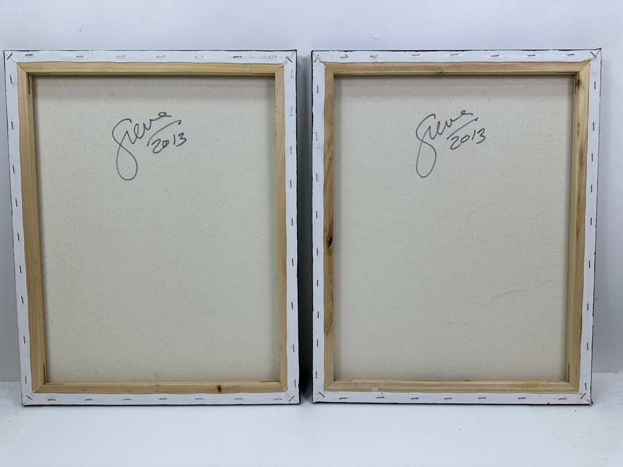 Just Added - Gerrit Greve (1948-2024, Cardiff by the Sea, CA) Pair Of Original Acrylic Painting On Canvas Crowns Signed Verso 16' X 20' Estimate $640 - $800 [Photo 7]