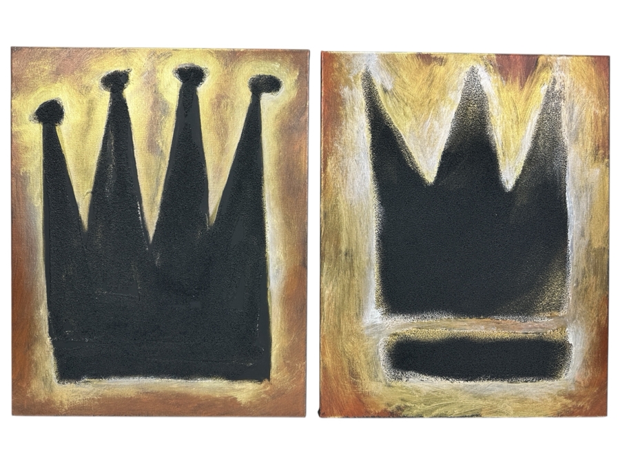 Just Added - Gerrit Greve (1948-2024, Cardiff by the Sea, CA) Pair Of Original Acrylic Painting On Canvas Crowns Signed Verso 16' X 20' Estimate $640 - $800 [Photo 1]