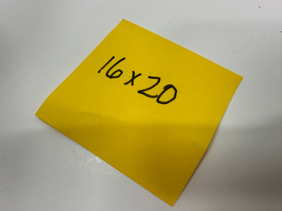 Just Added - Gerrit Greve (1948-2024, Cardiff by the Sea, CA) Original Acrylic Painting On Canvas Titled 'Lemony #3' 1999 Signed Lower Left And Verso 16' X 20' Estimate $320 - $400 [Photo 8]