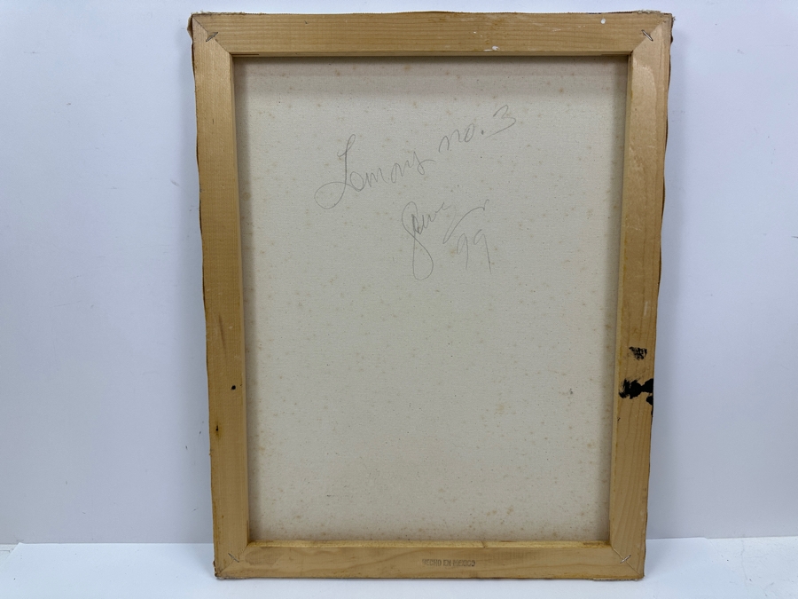 Just Added - Gerrit Greve (1948-2024, Cardiff by the Sea, CA) Original Acrylic Painting On Canvas Titled 'Lemony #3' 1999 Signed Lower Left And Verso 16' X 20' Estimate $320 - $400 [Photo 6]