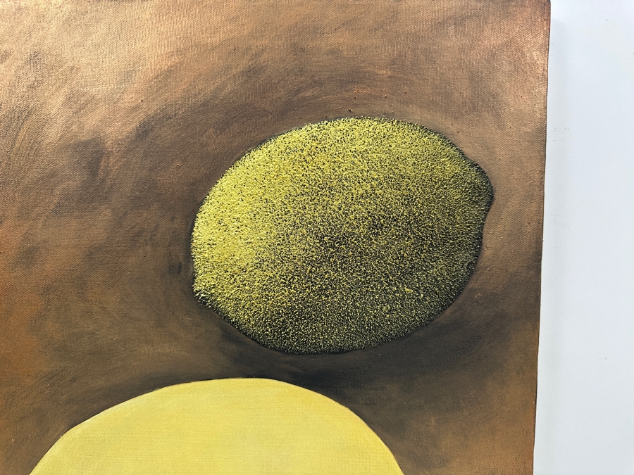 Just Added - Gerrit Greve (1948-2024, Cardiff by the Sea, CA) Original Acrylic Painting On Canvas Titled 'Lemony #3' 1999 Signed Lower Left And Verso 16' X 20' Estimate $320 - $400 [Photo 3]