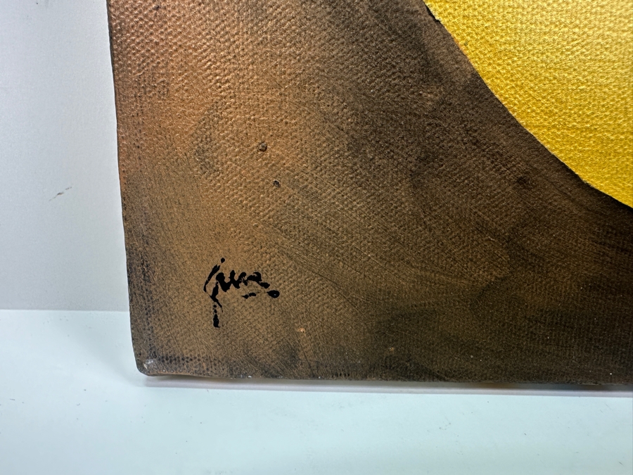 Just Added - Gerrit Greve (1948-2024, Cardiff by the Sea, CA) Original Acrylic Painting On Canvas Titled 'Lemony #3' 1999 Signed Lower Left And Verso 16' X 20' Estimate $320 - $400 [Photo 5]