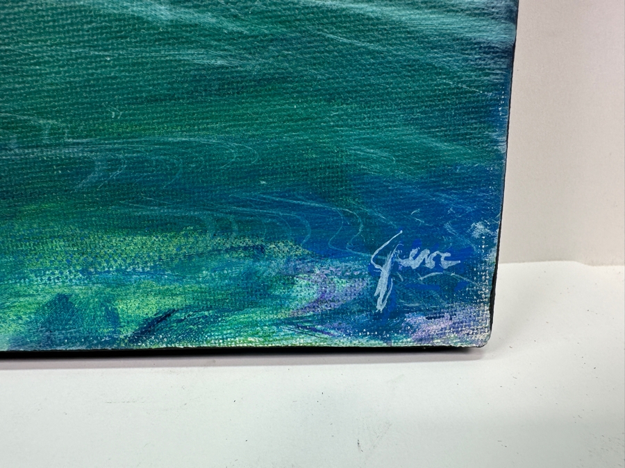 Just Added - Gerrit Greve (1948-2024, Cardiff by the Sea, CA) Original Acrylic Painting On Canvas Titled 'Ocean - Creation Study #3' 2005 Signed Lower Right And Verso 20' X 16' Estimate $320 - $400 [Photo 4]