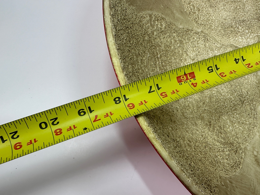 Just Added - Gerrit Greve (1948-2024, Cardiff by the Sea, CA) Original Acrylic Sand Painted Vessel Bowl (These Were Coupled With His Paintings) 18W X 4H [Photo 9]