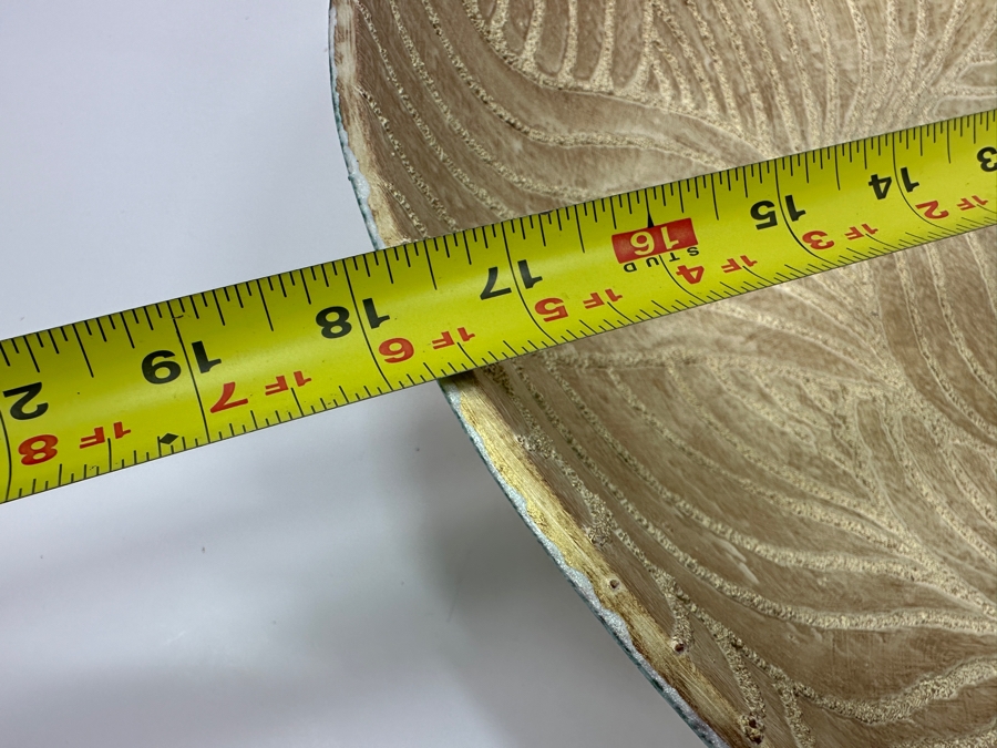 Just Added - Gerrit Greve (1948-2024, Cardiff by the Sea, CA) Original Acrylic Sand Painted Vessel Bowl (These Were Coupled With His Paintings) 17.75W X 4H [Photo 9]