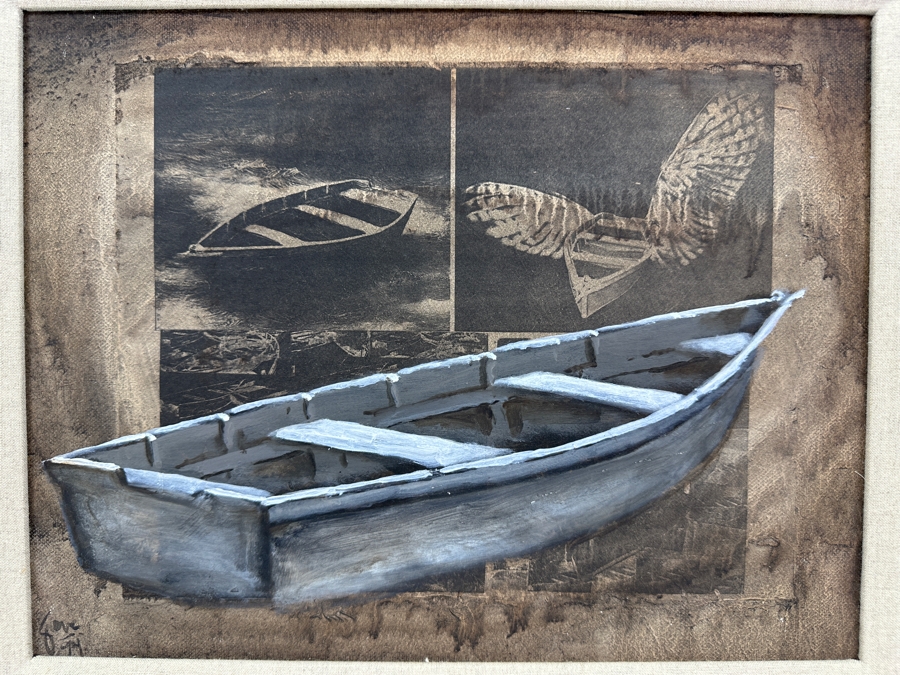 Just Added - Gerrit Greve (1948-2024, Cardiff by the Sea, CA) Original Acrylic Painting On Canvas Titled 'Elegy #33' 1994 Signed Lower Left And Verso 14' X 11' Framed 21 X 18 Estimate $154 - $193 [Photo 3]