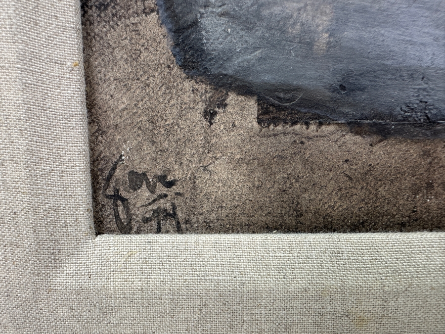 Just Added - Gerrit Greve (1948-2024, Cardiff by the Sea, CA) Original Acrylic Painting On Canvas Titled 'Elegy #33' 1994 Signed Lower Left And Verso 14' X 11' Framed 21 X 18 Estimate $154 - $193 [Photo 5]