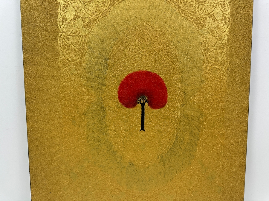 Gerrit Greve (1948-2024, Cardiff by the Sea, CA) Original Acrylic Painting On Canvas Titled 'Tree Of Heaven' 2003 Signed Verso 16' X 20' Estimate $320 - $400 [Photo 2]