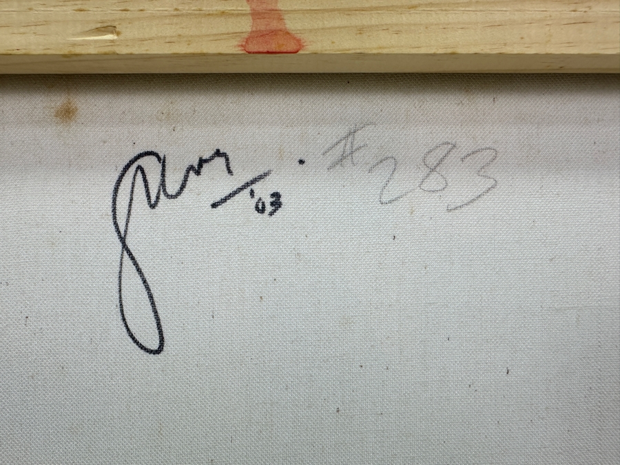 Gerrit Greve (1948-2024, Cardiff by the Sea, CA) Original Acrylic Painting On Canvas Titled '#283' 2003 Signed Verso 16' X 20' Estimate $320 - $400 [Photo 4]