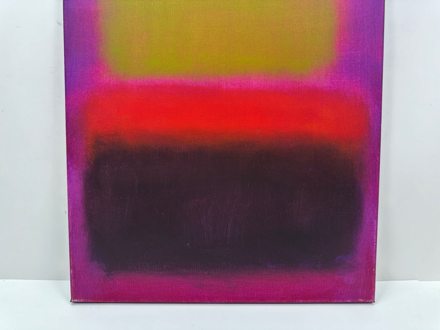 Gerrit Greve (1948-2024, Cardiff by the Sea, CA) Original Acrylic Painting On Canvas Titled 'Abstract Color Field In Manner Of Mark Rothko' 2020 Signed Verso 16' X 20' Estimate $320 - $400 [Photo 2]