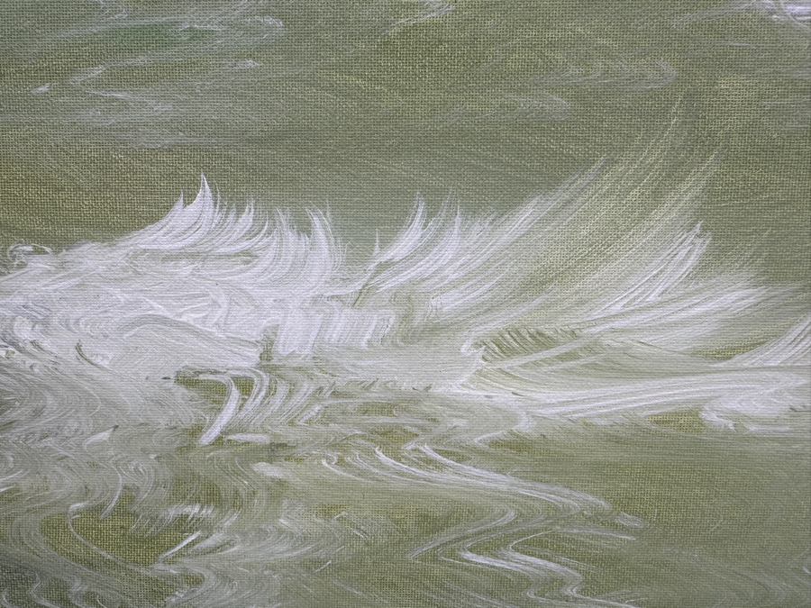 Gerrit Greve (1948-2024, Cardiff by the Sea, CA) Original Acrylic Painting On Canvas Titled 'Ocean Study #24' 2003 Signed Verso 20' X 16' Estimate $320 - $400 [Photo 2]