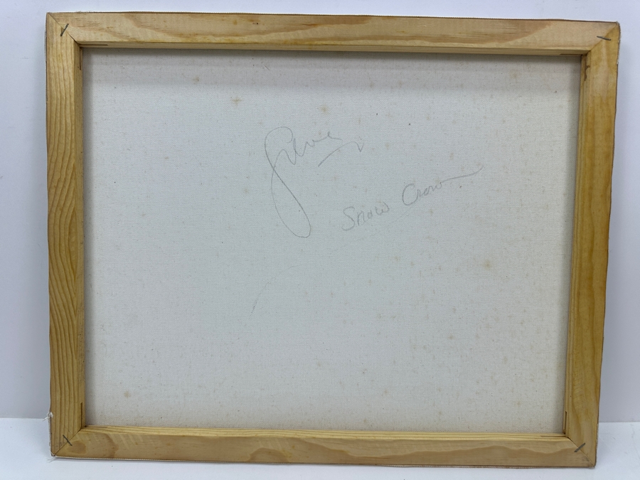 Gerrit Greve (1948-2024, Cardiff by the Sea, CA) Original Acrylic Painting On Canvas Titled 'Snow Crow' Signed Verso 20' X 16' Estimate $320 - $400 [Photo 4]