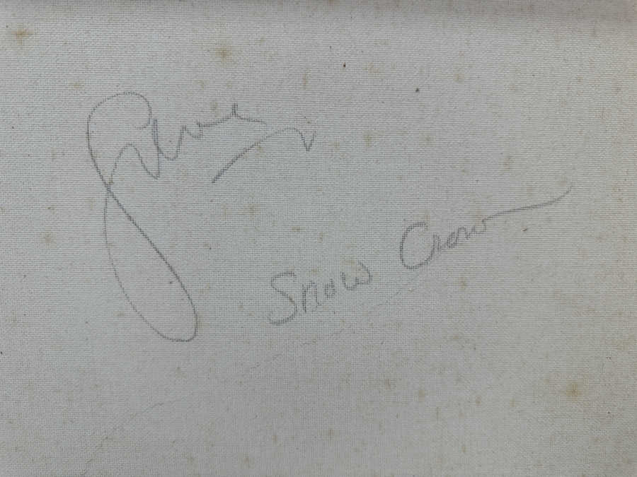 Gerrit Greve (1948-2024, Cardiff by the Sea, CA) Original Acrylic Painting On Canvas Titled 'Snow Crow' Signed Verso 20' X 16' Estimate $320 - $400 [Photo 5]