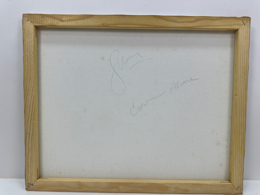 Gerrit Greve (1948-2024, Cardiff by the Sea, CA) Original Acrylic Painting On Canvas Titled 'Crow Alone' Signed Verso 20' X 16' Estimate $320 - $400 [Photo 4]
