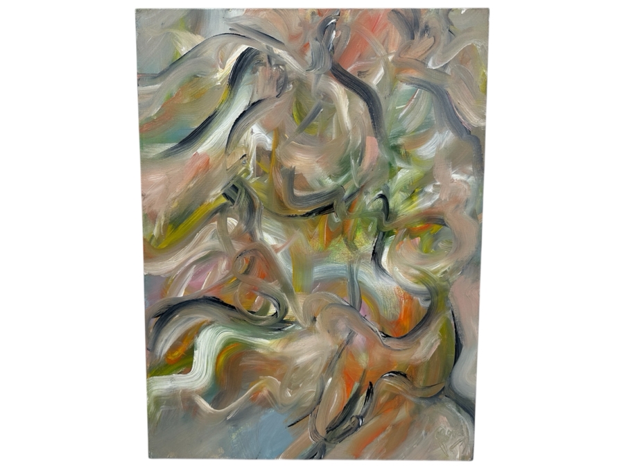 Gerrit Greve (1948-2024, Cardiff by the Sea, CA) Original Acrylic Painting On Canvas Titled 'Body Curves' 2016 Signed Lower Right And Verso 18' X 24' Estimate $432 - $540