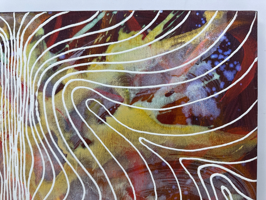 Gerrit Greve (1948-2024, Cardiff by the Sea, CA) Original Acrylic Painting On Canvas Titled 'Tomorrow' 2009 Signed Verso 24' X 18' Estimate $432 - $540 [Photo 2]