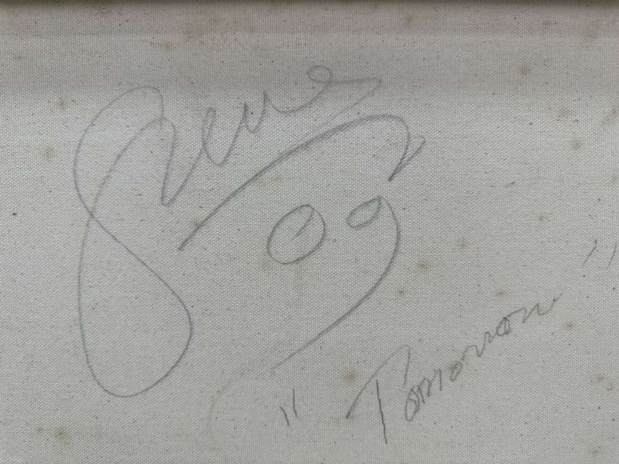 Gerrit Greve (1948-2024, Cardiff by the Sea, CA) Original Acrylic Painting On Canvas Titled 'Tomorrow' 2009 Signed Verso 24' X 18' Estimate $432 - $540 [Photo 6]