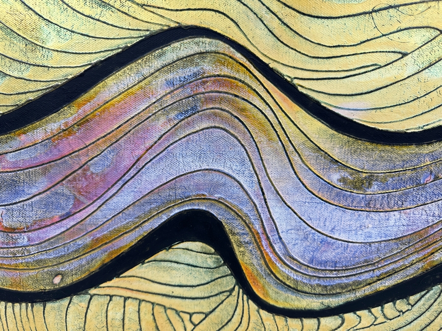 Gerrit Greve (1948-2024, Cardiff by the Sea, CA) Original Acrylic Painting On Canvas 2010 Signed Verso 20' X 16' Estimate $320 - $400 [Photo 2]