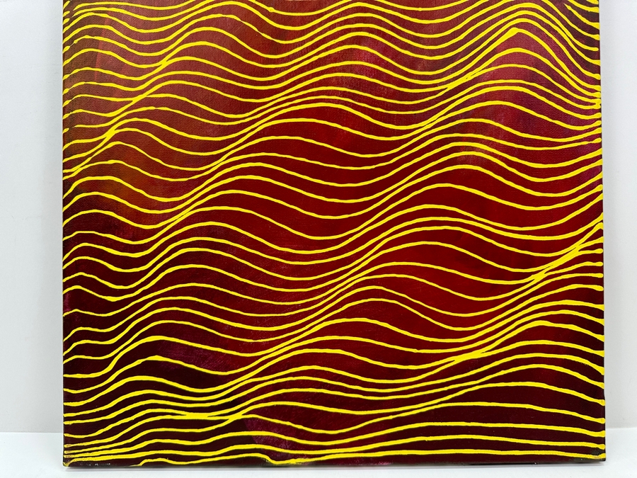 Gerrit Greve (1948-2024, Cardiff by the Sea, CA) Original Acrylic Painting On Canvas Titled 'Dreaming 70' 2006 Signed Verso 16' X 20' Estimate $320 - $400 [Photo 3]