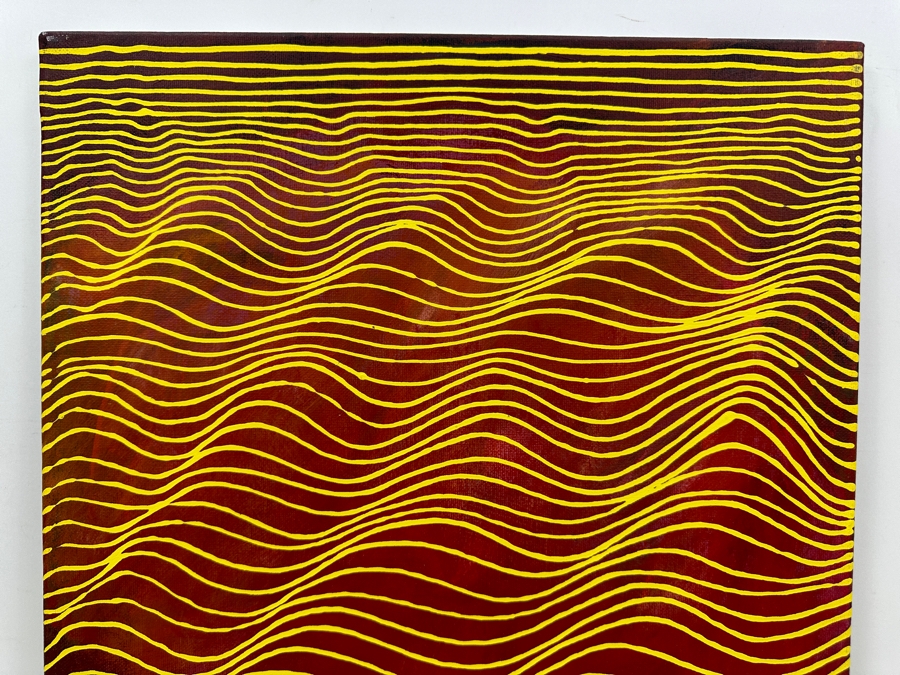 Gerrit Greve (1948-2024, Cardiff by the Sea, CA) Original Acrylic Painting On Canvas Titled 'Dreaming 70' 2006 Signed Verso 16' X 20' Estimate $320 - $400 [Photo 2]