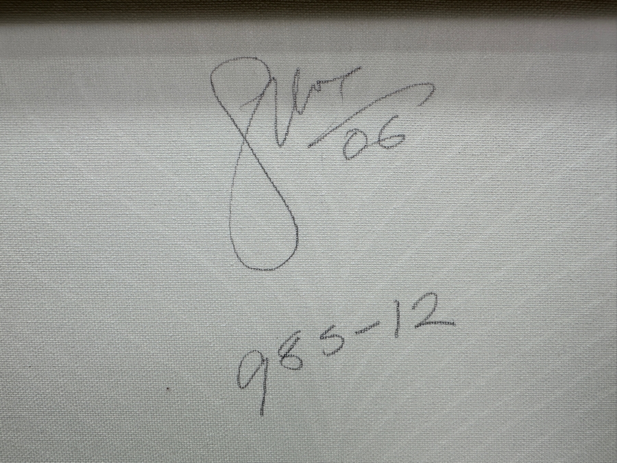 Gerrit Greve (1948-2024, Cardiff by the Sea, CA) Original Acrylic Sand Painting On Canvas 2006 Signed Verso 16' X 20' Estimate $320 - $400 [Photo 5]