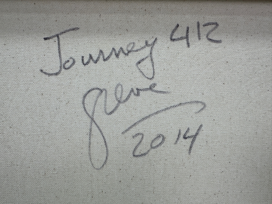 Gerrit Greve (1948-2024, Cardiff by the Sea, CA) Original Acrylic Sand Painting On Canvas Titled 'Journey 412' 2014 Signed Verso 16' X 20' Estimate $320 - $400 [Photo 6]