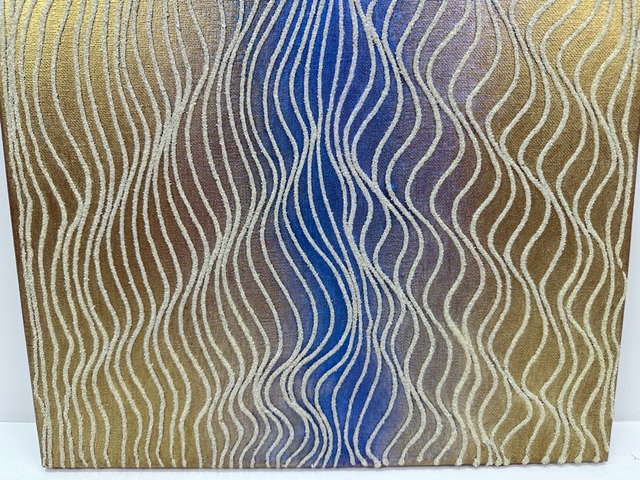 Gerrit Greve (1948-2024, Cardiff by the Sea, CA) Original Acrylic Sand Painting On Canvas Titled 'Journey 412' 2014 Signed Verso 16' X 20' Estimate $320 - $400 [Photo 3]