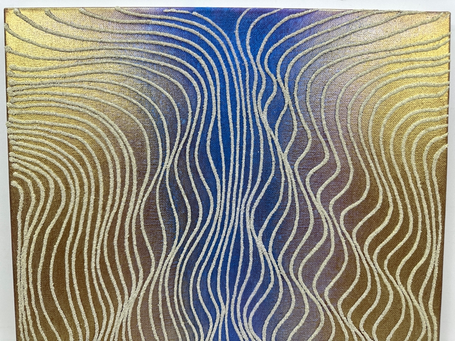 Gerrit Greve (1948-2024, Cardiff by the Sea, CA) Original Acrylic Sand Painting On Canvas Titled 'Journey 412' 2014 Signed Verso 16' X 20' Estimate $320 - $400 [Photo 2]