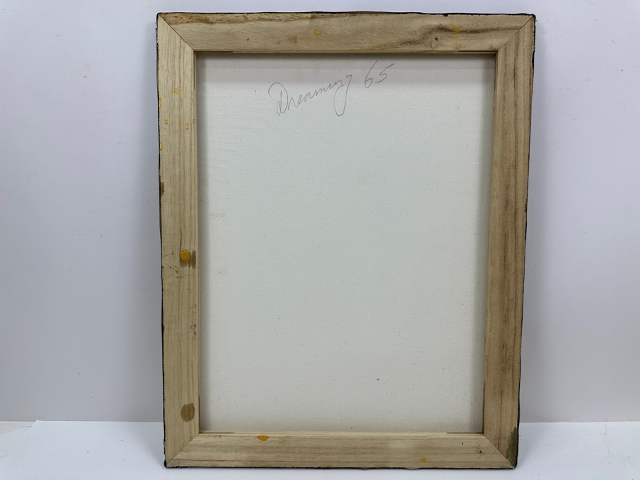 Gerrit Greve (1948-2024, Cardiff by the Sea, CA) Original Acrylic Painting On Canvas Titled 'Dreaming 65' Unsigned 16' X 20' Estimate $320 - $400 [Photo 5]