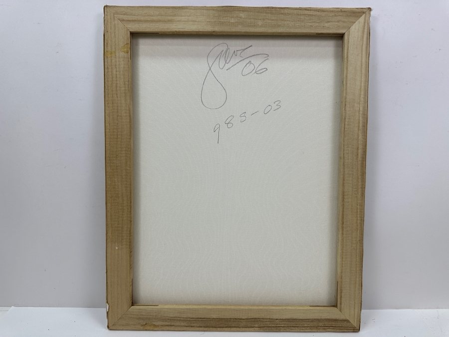 Gerrit Greve (1948-2024, Cardiff by the Sea, CA) Original Acrylic Sand Painting On Canvas 2006 Signed Verso 16' X 20' Estimate $320 - $400 [Photo 4]